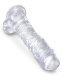 King Cock - 8" Cock w Balls - Clear photo-4