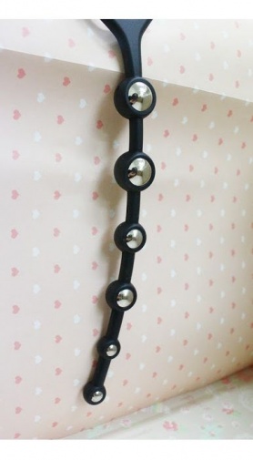 Mode Design - Metal Ball Long Beads - Black photo