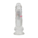 RealRock - 7" LED Vibro Dildo w Balls - Clear 照片-4