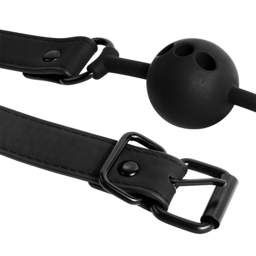 Fetish Submissive - Breathable Silicone Ball Gag - Black 照片