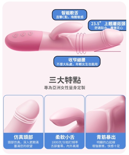 Erocome - Carter Smart Heating APP Vibrator - Pink 照片