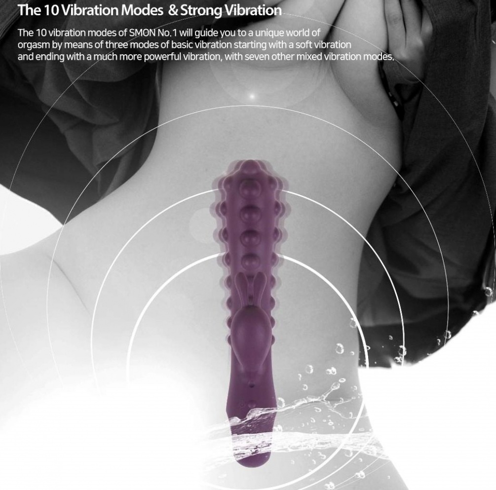 Kokos - Smon 兔子震动棒 - 紫色 照片-9