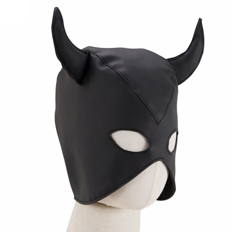MT - Bull Horns Mask - Black photo