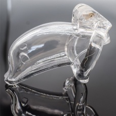 FAAK - Long Dolphin Chastity Cage - Clear photo