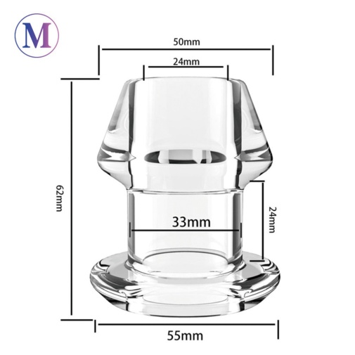 SMVIP - Hollow Tunnel Plug M - Clear photo