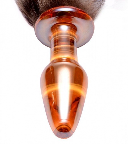 Tailz - Fox Tail Glass Anal Plug - Orange photo