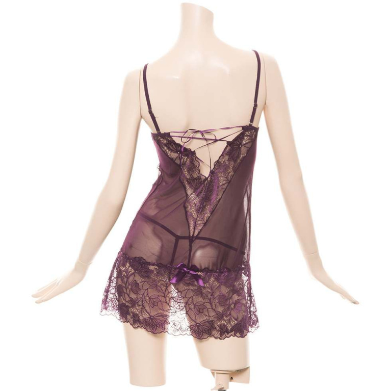 Costume Garden - GB-289 蕾絲透視連衣裙 - 紫色 照片