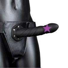 Ouch - Twisted Hollow Strap-On 8" - Black photo