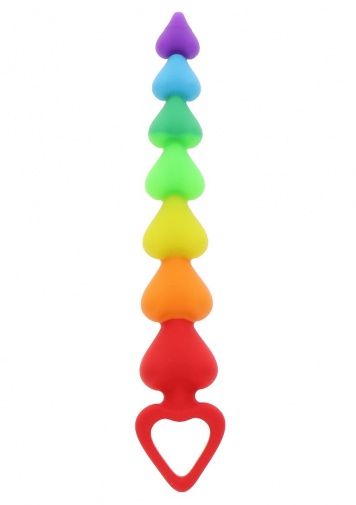 ToyJoy - Heart Beads - Rainbow photo