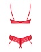 Obsessive - Ingridia Crotchless Set - Red - XL/2XL 照片-4