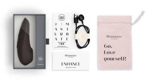 Womanizer - Enhance Pleasure Air & Deep Vibration Clit Stimulator - Black photo