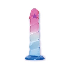 Icon Brands - Shades Jelly 螺旋形假阳具 细码 - 粉红/蓝色 照片