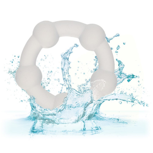 CEN - Alpha Beaded Rings 3pcs Set - Liquid Clear 照片