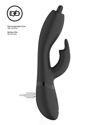 Vive - Nilo Pinpoint Rabbit Vibrator - Black photo