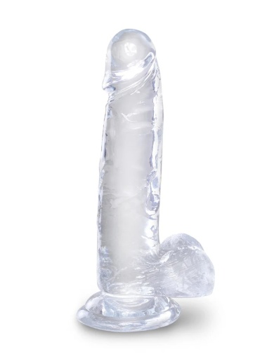 King Cock - 7" Cock w Balls - Clear photo