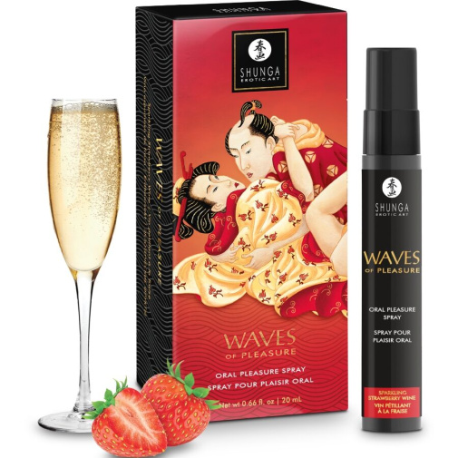 Shunga - Waves Pleasure Oral Spray Strawberry - 20ml photo