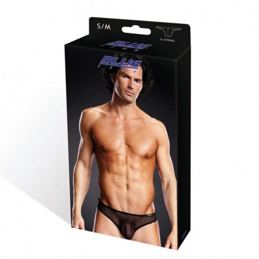 Blueline - Pro- Mesh Solid- Back G- String - Black - S/M photo