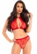 Leg Avenue - Velvet Trimmed Lace Set 2pc - Red - M/L photo