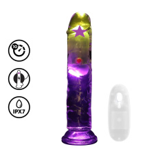 RealRock - 7" LED Vibro Dildo - Clear 照片