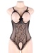 Ohyeah - Crotchless Lace Teddy - Black - 3XL photo-4