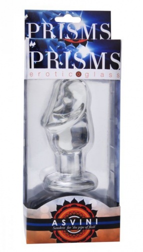 Prisms Erotic Glass - Asvini Penis Anal Plug - Clear photo