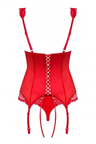 Obsessive - Secred Corset & Panties - Red - S/M photo