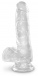 King Cock - 6" Cock w Balls - Clear photo