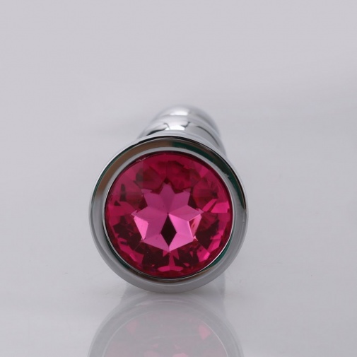 MT - Anal Plug 140x27mm - Silver/Pink photo