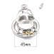 FAAK - Chastity Cage 04 w Belt & Catheter 45mm - Silver photo-8