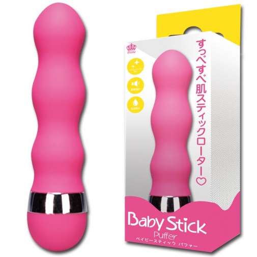 A-One - Baby Stick Puffer 波浪型震動棒 - 粉紅色 照片