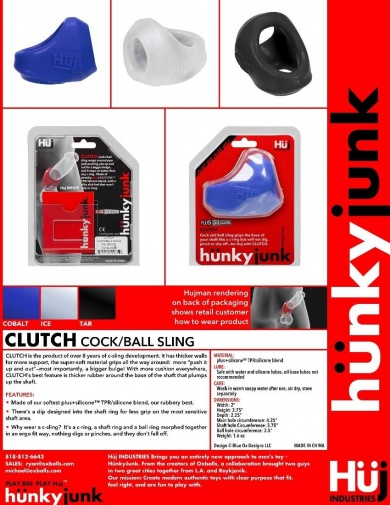 Hunkyjunk - Clutch Cock & Ball Sling - Ice photo