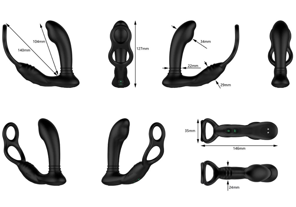 Nexus - Simul8 Prostate Massager w Ring - Black photo-5