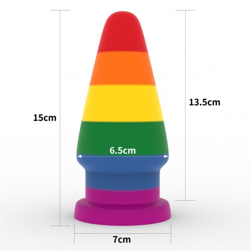 Lovetoy - 6" Prider Anal Plug - Rainbow photo