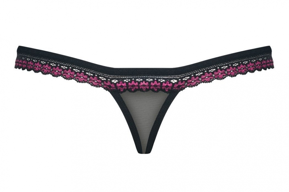 This cute, little thing has power to bring great pleasure. W... Obsessive - 819-THO-1 Thong - Black - S/M photo-8