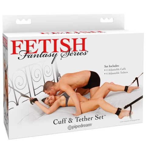 Fetish Fantasy - Cuff & Tether Set - Black photo