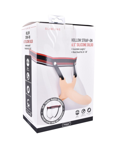 Erokay - 穿戴式束带连 6.5" 空心假阳具 - 肉色 照片