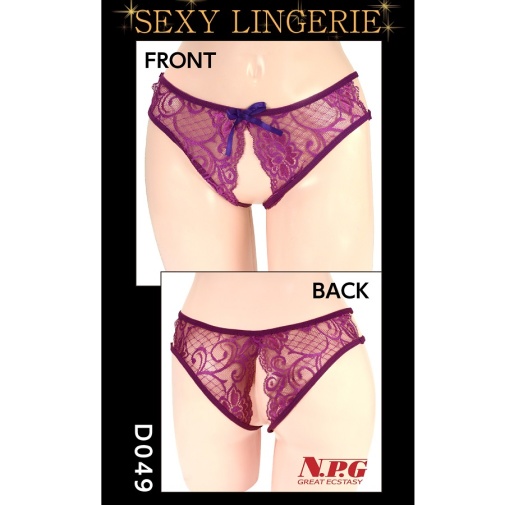 NPG - D049 Crotchless Panties - Purple photo