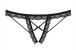Obsessive - 865-THC-1 Crotchless Thong - Black - S/M photo-7