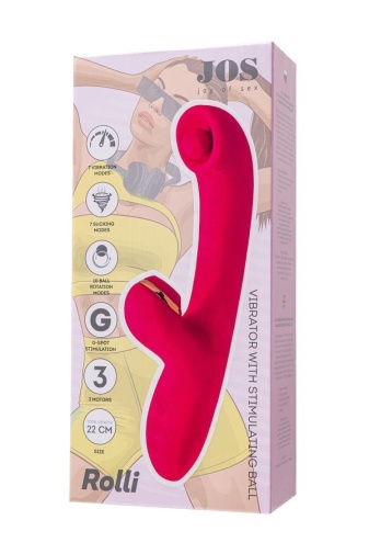 JOS - Rolli Ball Rabbit Vibrator - Pink photo