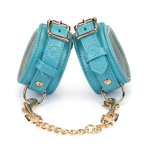 Liebe Seele - Lamb Leather Wrist Cuffs - Blue 照片