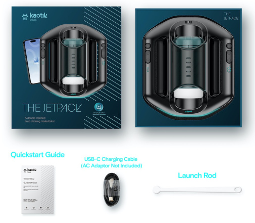 KAOTIK - The Jetpack 旗舰级个性化高速抽插智能飞机杯 - 黑色 照片