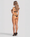 Obsessive - Euridia Crotchless 2pcs Set - Black - XL/2XL 照片-2