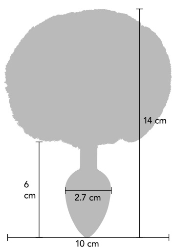 ToyJoy - Happiness 金屬後庭塞連尾巴 - 白色 照片