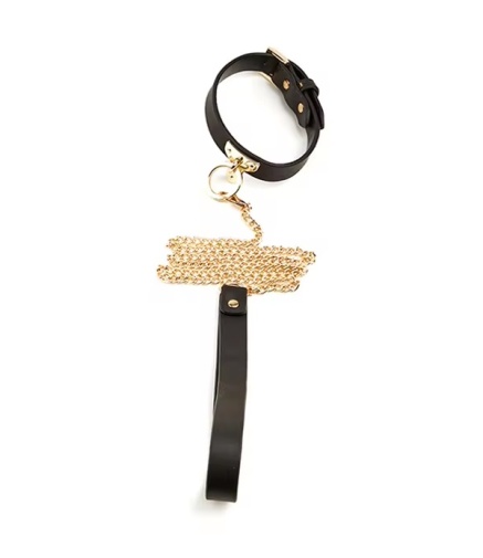 MT - Collar w Leash - Black photo