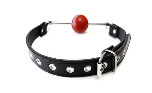 Rouge - Leather Ball Gag w Removable Ball photo