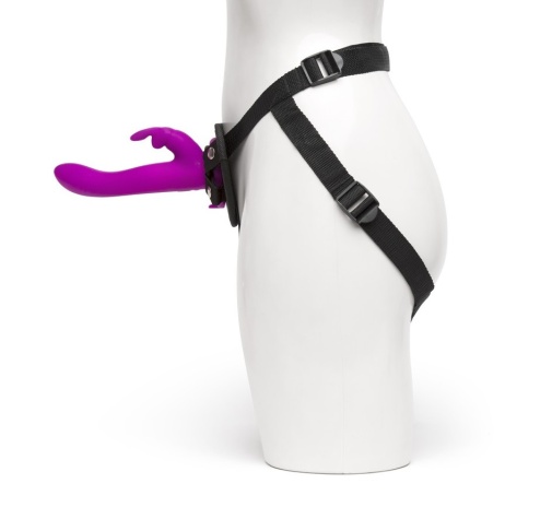 Happy Rabbit - Vibro Strap-On Harness Set - Purple photo