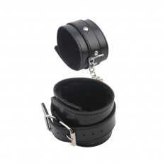 Chisa - Obey Me Leather Ankle Cuffs - Black photo