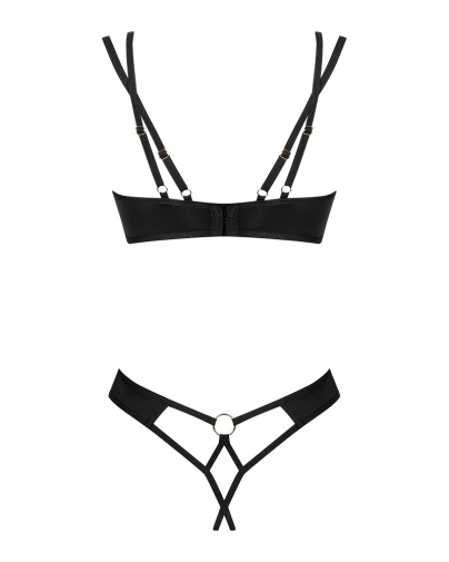Obsessive - Nesari Crotchless Set - Black - XS/S photo
