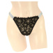 NPG - P122 Floral Lace Thong - Black photo