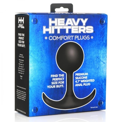 Heavy Hitters - 增重型球状后庭塞 加大码 - 黑色 照片